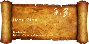 Hocz Zita névjegykártya