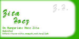 zita hocz business card